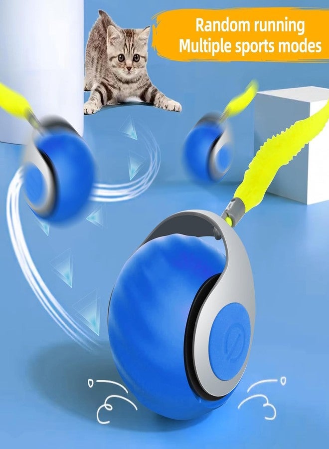 Fennec Mart Speedy Sprint Ball Cat Toy Type-C Rechargeable Interactive Smart Ball for Indoor Cats, Obstacle Avoidance, Keeps Small to Large Cats Busy (Multicolor) - Image 2